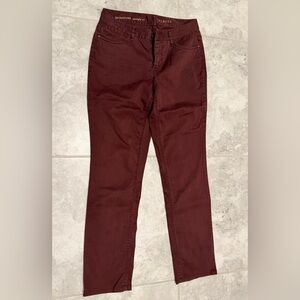 Talbots Signature Straight Jeans | 6P | Burgundy / Wine